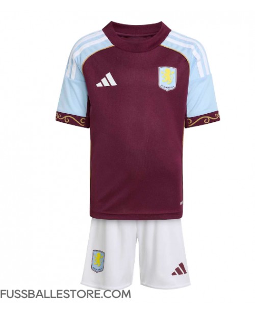 Günstige Aston Villa Jadon Sancho #19 Heimtrikotsatz Kinder 2025-26 Kurzarm (+ Kurze Hosen)